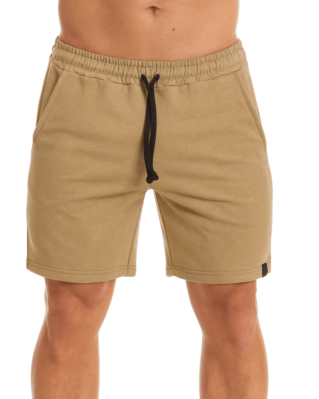 Men's Casual Gym Sweatpants - 駝色 - 查看 1