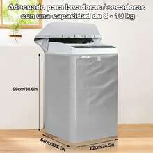 Funda De Lavadora / Cubre Lavadora A Prueba De Agua Y Polvo Gris - Gris - Ver 1