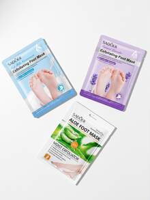 16 片装保湿去角质薰衣草足膜，柔软光滑，浅米色，防止开裂，去除死皮，保护性弹性足部护理袜，家庭足部护理，足部水疗膜