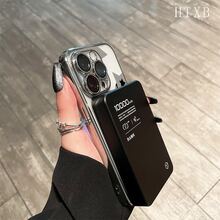 Este teléfono con lentes todo en uno y acabado electrochapado magnético admite carga inalámbrica magnética y es compatible con phone 16 Pro Max, 16, 15 Pro, 14, 14 Plus/14 Pro Max, 13, 13 Pro, 12 Pro, 11/11 Pro y la serie Pro. Es un excelente teléfono para amigos, cumpleaños y festividades. - Plateado - Ver 4