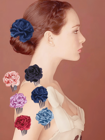 1pc Retro Spring And Summer New Pink Cherry Blossom With Tassel Hair Clips, Keep The Colour Is Not Easy To Fall Off The Colour Of The Long Section Of 10CM Cool Clip, Fashion Temperament Delicate Women Girls Hair Comb, For Decorating Hair Daily Pill Head Pull Hair Big U Hair Card Women Girls Hair Accessories Cute Side Comb