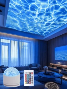 1 件极光投影灯，变色渐变 LED 灯带遥控器，适用于家庭办公室、酒吧环境、水下夜景装饰、氛围装饰灯、卧室小夜灯、成人房间装饰、家庭影院、婚礼装饰、魔术投影灯礼物 - 彩色 - 查看 7