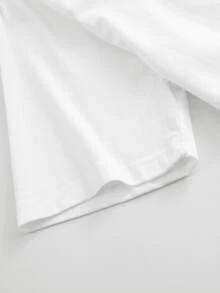 Playera algodón deportiva casual de hombre,  Camiseta de estilo hip-hop urbano , manga corta de corte holgado, bicolor blanco y negro, top casual transpirable de moda, ropa casual Camiseta divertida Moda de verano. - Blanco (delantero) - Ver 4
