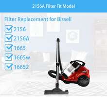 2 Replacement Vacuum Filters Compatible With 2156, 2156A, 1665, 16652, 1665W Zing Canister Vacuum Cleaners, Replacement Part 1613056