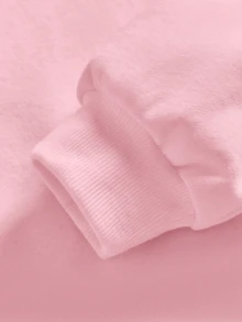 Sudadera para mujer estampado cereza pequeña tierno femenino cuello redondo y puños estampado  calientita para el frio invierno otoño primavera - Rosa - Ver 3