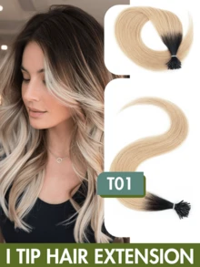 12-24 Inch Luxury Pre-Bonded I-Tip Hair Extensions, Human Hair, Micro-Loop Technology, Natural Black Color, Elegant Straight, Easy To Wear, Non-Damaging, Suitable For All Hair Types And Ethnicities, Ponytail Extensions - Multicolor - View 62