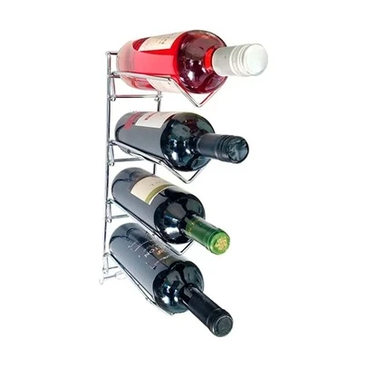 Adega Aramada De Parede Para 4 Garrafas Cromada Duler 83110