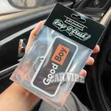 Funny Meme 'GOOD BOY',Car Air Freshener Pendant,Hanging Rearview Mirror Scented Tablets, Home/Office Decor, Durable Paper-Based Fragrance For Vehicles, No Alcohol, Easy To Use, Playful Design
