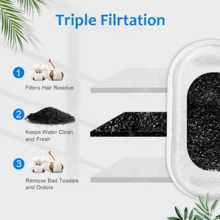 Katzenbrunnen Filter, passend für 64oz/2L Edelstahl Katzenbrunnen, 3.2L/12oz Haustier Brunnen