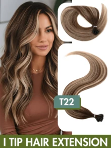 12-24 Inch Luxury Pre-Bonded I-Tip Hair Extensions, Human Hair, Micro-Loop Technology, Natural Black Color, Elegant Straight, Easy To Wear, Non-Damaging, Suitable For All Hair Types And Ethnicities, Ponytail Extensions - Multicolor - View 44