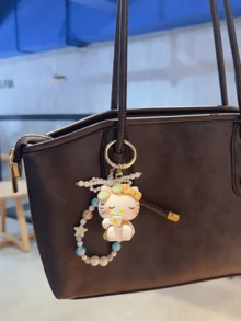 Sanrio Hello Kitty Golden Vacation Series Charm Bracelet Keychain, Stylish & Elegant Design with Pearl Beads & Star Charms, Perfect for Adding a Touch of Luxury to Your Daily Bag or Keys, Ideal Gift for Girls, Teens, and Women Women Love Kawaii Trinkets & Vibesions, - 凱蒂貓 - 查看 6