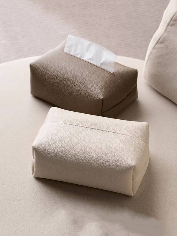1 件时尚简约皮革纸巾盒，高品质家居/酒店/餐厅餐巾架