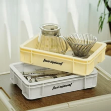 Panier de rangement de cuisine de camping empilable pour l'extérieur, mini, boîte de rangement de bureau non couverte, en matériau PP - Multicolore - Voir 8