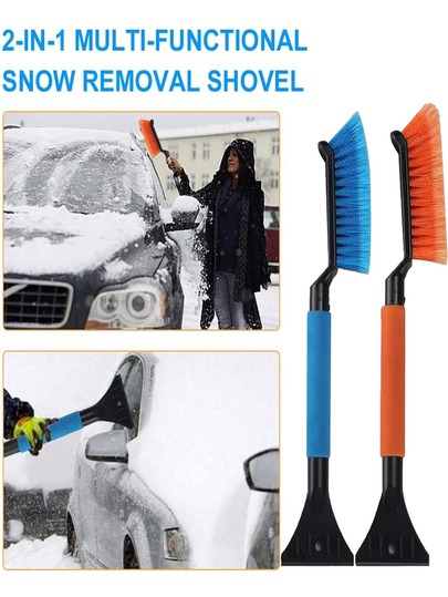 Raspador de gelo e escova de neve, escova para remoção de neve em carros, raspador de gelo para para-brisas de carros, ferramenta para remoção de neve, escova para carros com cabo de espuma ergonômico e confortável para carros, caminhões e SUVs