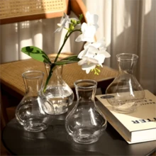 1/4/6 piezas Jarrones modernos pequeños y transparentes, adecuados para la decoración de mesas de boda y restaurantes, macetas de plástico para escritorio y alféizar del hogar, a prueba de roturas y duraderos, diseño minimalista, estilo moderno, jarrones ligeros, jarrones multiusos para propietarios de restaurantes y decoradores