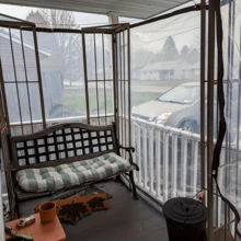 1pc Transparent Polyethylene Tarp With Grommets | 6-Layer White Edge Binding & 4 Reinforced Corners | 50cm Grommet Spacing + 5m Rope Included - Waterproof Cover For Gazebos, Chicken Coops, Porches, Balconies, Patios, Garden Plants & Camping (Clear)