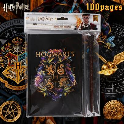  1 st WB Officiellt Licensierad Harry Potter Hogwarts-dagbok med Kulspetspenna – Autentisk Magisk Dagbok för Studier Julklapp Fandekoration