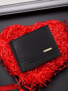 Carteras de PU para hombre, monedero pequeño y delgado de gran capacidad, billetera multifuncional y compacta, accesorios de moda y regalo para hombres modernos, cartera práctica para uso diario - Negro - Ver 5