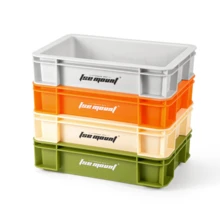Panier de rangement de cuisine de camping empilable pour l'extérieur, mini, boîte de rangement de bureau non couverte, en matériau PP - Multicolore - Voir 13