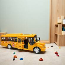 Toy, Children's Toy Car, Toy Car, With Lights And Sounds, Inertial Powered, Bus Model, Party Gift For Boys, Children's Game, Children's Birthday, Children's Toys, Interactive Children's Game, Boys' Toys, Toy Children, Children's Toy Car, Party Favors, Christmas, Halloween, Toy Car, Toy, Gift For Boys, Birthday Gift - Multicolor - View 2