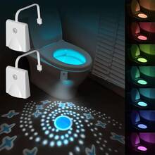 1/2 Pcs Toilet Light Toilet Night Light, Toilet Bowl Night Light, Toilet Light With Projector, Motion Sensor Toilet Night Light, For Bathroom Washroom Toilet Lighting - Đèn nhà vệ sinh - Xem 1