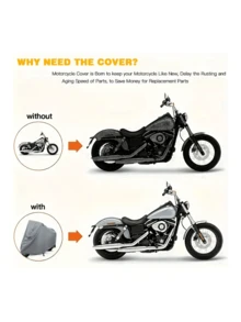 All-Season Motorcycle/Bicycle Single-Layer Rain Cover, Waterproof, UV Protection, Snow Protection, Dust Protection, Suitable For Motorcycles And Bicycles - Multicolor - View 9