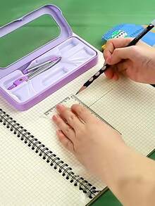 1pc Multifunctional Compass Set Geometry Tool, Used For Students And Professionals' Drawing Measurement And School Supplies, Painting, Architecture, Engineer Supplies, School Supplies, Back To School, Gifts (Pink, Blue, Yellow)