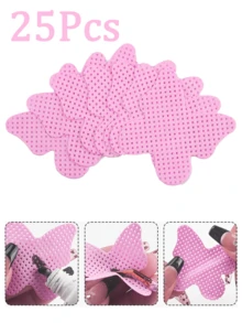 2000/1000/200片装指甲清洁湿巾 - 专业无绒指甲油卸除棉片，UV凝胶清洁纸巾，无香型美甲准备和完成清洁工具（粉色蝴蝶形） 指甲用品 指甲贴 - 粉色 - 查看 14