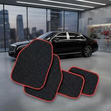 4件套通用防刮汽车脚垫，耐用汽车内饰配件，适用于所有车型 - 彩色 - 查看 2