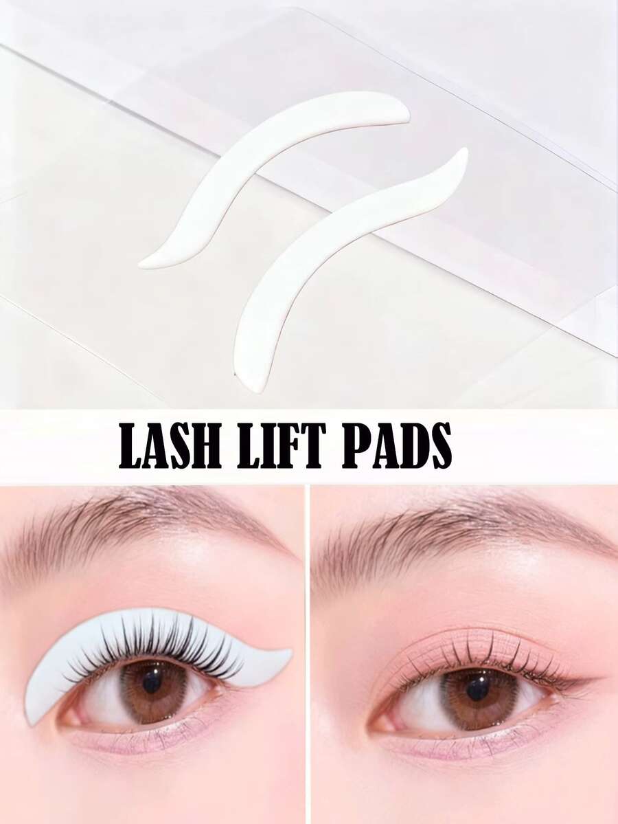 1pc New Silicone Lash Lifting Rods, Reusable Lash Perm Tinting Pads, Anti-Slip Lash Shields For Lash Curling, Tinting And Extension - White - View 1
