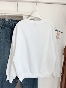 女士运动衫 - 白色 - 查看 2