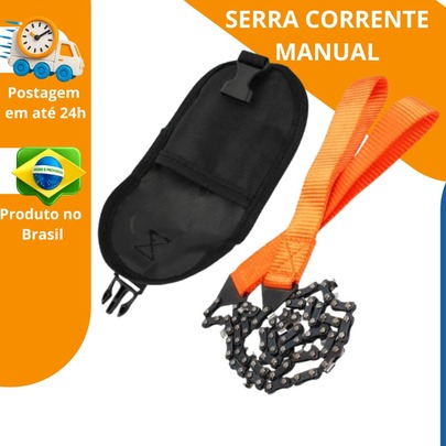 Serra Bolso Corrente Sobrevivência Camping com estojo