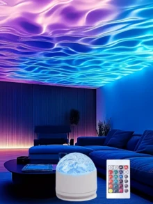 1 件极光投影灯，变色渐变 LED 灯带遥控器，适用于家庭办公室、酒吧环境、水下夜景装饰、氛围装饰灯、卧室小夜灯、成人房间装饰、家庭影院、婚礼装饰、魔术投影灯礼物 - 彩色 - 查看 8