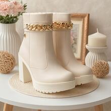 Women Fashion Boots - Màu be - Xem 1