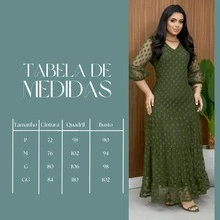 Women's Long Tulle Dress Lined With Cuff Sleeves Modest Fashion - 軍綠色 - 查看 4