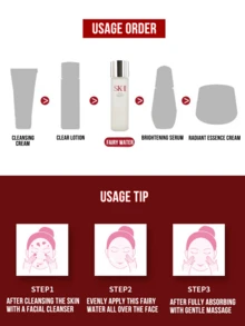 SK-II 面部护理精华，有 30/75/230 毫升三种规格可选，蕴含超过 90% 的优质 PITERA 精华，平衡肌肤水分和油脂，均匀肤色，改善暗沉，质地轻盈，焕发年轻光彩，适合所有年龄和肤质，是理想的日常护肤之选。 - SK2神仙水 - 查看 10