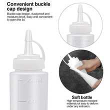 1pc Squeeze Sauce Bottle Tomato Salad Dressing Plastic Pointed Squeeze Seasoning Bottle, With Leak Proof Lid And Scale Line. Plastic Seasoning Squeeze Bottle For Tomato Sauce, Mustard, Oil, Salad, Etc - White - View 9