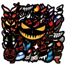 Horror Mask Face - Zestaw naklejek - 50 niepowtarzalnych naklejek, odpowiednich do planerów, pamiętników, laptopów, dekoracji butelek z wodą i prezentów rękodzielniczych