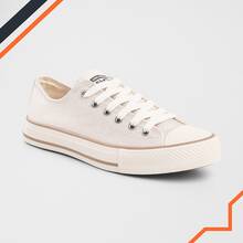Women's Retro Sneakers – Comfort, Style And Grip With Rubber Sole - 米色 - 查看 3