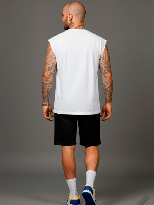 Regata Masculina Esportiva Em Algodão Cavada