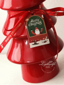 Vază de Crăciun pentru desktop, decor de Crăciun, atmosferă de sărbătoare, vază de Crăciun ceramică creativă, cu pantofi roșii, pentru decorarea dulapului TV în sufragerie - Multicolor - Vizualizare 5