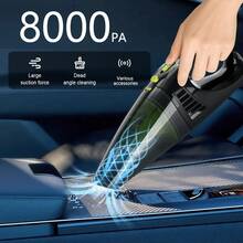 Portable Powerful Handheld Vacuum Cleaner 8000PA Strong Suction Quickly Cleans Cars, Garages, RVs, And More Ideal For Car Enthusiasts - Multicolor - View 3