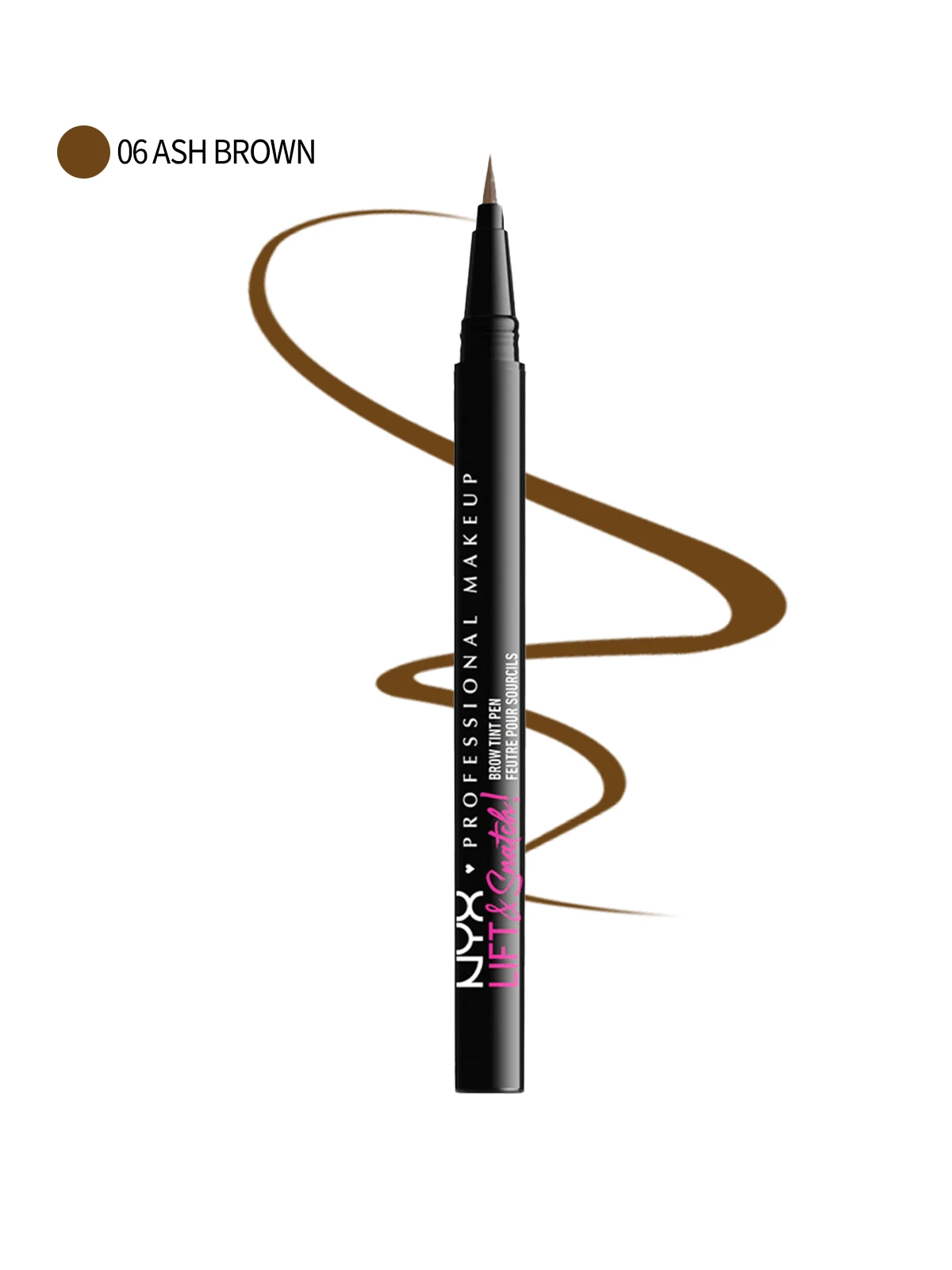 NYX Lift & Snatch! 染眉笔 06 灰棕色 眉妆 0.03 盎司/1.04 克 顺滑顺滑 高显色度 防晕染 持久舒适 适合女朋友 妻子 母亲 朋友 生日 毕业派对 旅行 露营 户外 学校 校园旅行 节日 周年纪念 秋季 万圣节 秋季妆容 自然类型 经典魅力 永恒传统 - 06 Ash Brown - 查看 1
