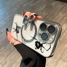 El teléfono Spider All-Inclusive Lens Magnetic Electroplated admite carga inalámbrica magnética y es compatible con phone 16 Pro Max, 16, 15 Pro, 14, 14 Plus/14 Pro Max, 13, 13 Pro, 12 Pro, 11/11 Pro y la serie Pro. Es un excelente teléfono para regalar a amigos, en cumpleaños y en fiestas. - Plateado - Ver 10