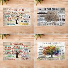 1 件/4 件/6 件亚麻餐垫，印有激励团队精神的图案，适合餐桌、四季装饰、现代可洗桌垫、家居装饰、杯垫、厨房餐垫、室内/室外派对装饰、理想礼物 - 彩色 - 查看 1