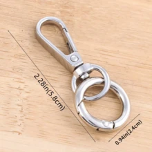 2pcs Swivel Clasp Clip Double Opening Swivel Snap Hook Metal Swivel Clasps Lanyard Snap Hook With Spring O Rings Lobster Claw Clasp For Keychains Bags Purses Lanyard Jewelry DIY Crafts Beach Accessories Daisy