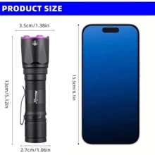 Alonefire SV120 LED 15W 365nm Ultraviolet Flashlight With Clip, Blacklight For Pet Urine, Scorpion, Invisible Ink, Marker Pen Detector