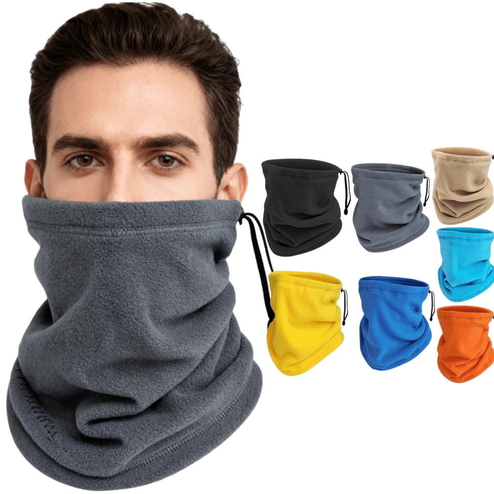 Winter Warm Scarf Neck Warmer Shaggy Fleece Scarf Bicycle Outdoor Riding Face Headband - Multicolor - View 1