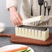 3件套方形、圆形和心形寿司模具，可重复使用，易于清洗，适用于海苔、饭团等，厨房用品，寿司卷模具，便当配件，专业厨房烹饪配件 - 彩色 - 查看 12