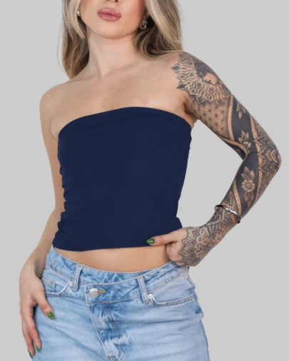 STRAPLESS TOP CROP TUBE TOP CROPPED SEM ALÇAS JUSTO AITONA